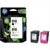 惠普（HP）CN068AA 818黑彩墨盒套裝（適用HP Deskjet D1668 D2568 D2668 D5568 F4238）